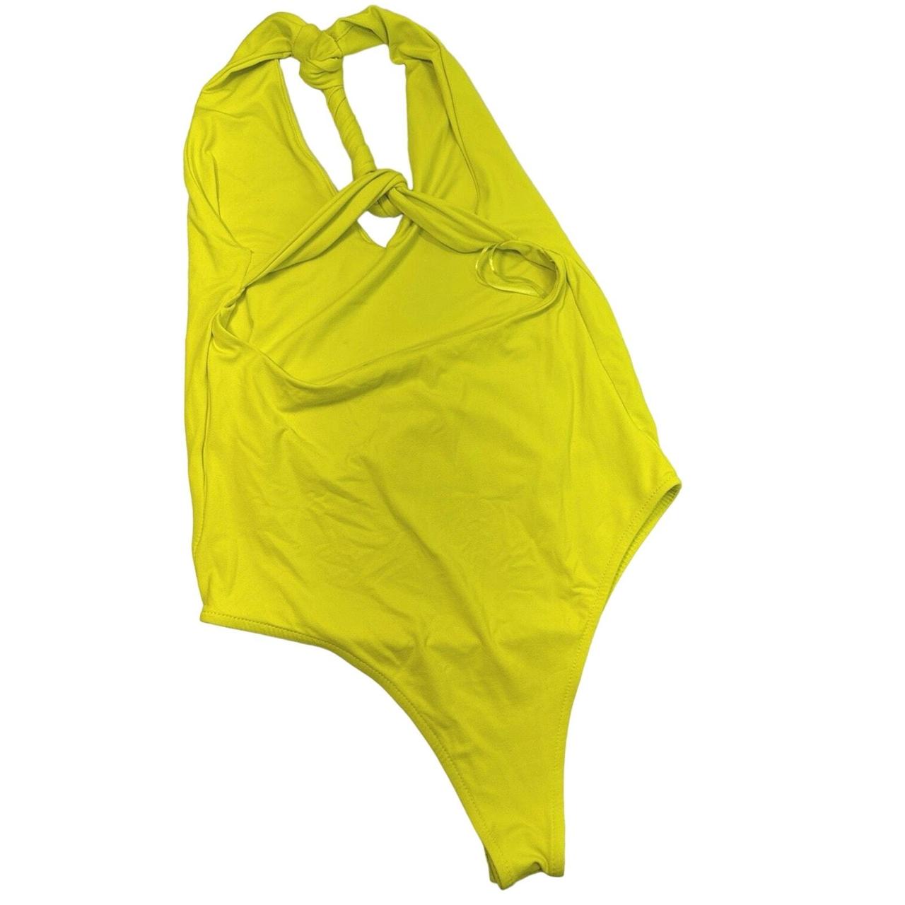 Zara Yellow Chartreuse Sleeveless V-neck Bodysuit | Depop