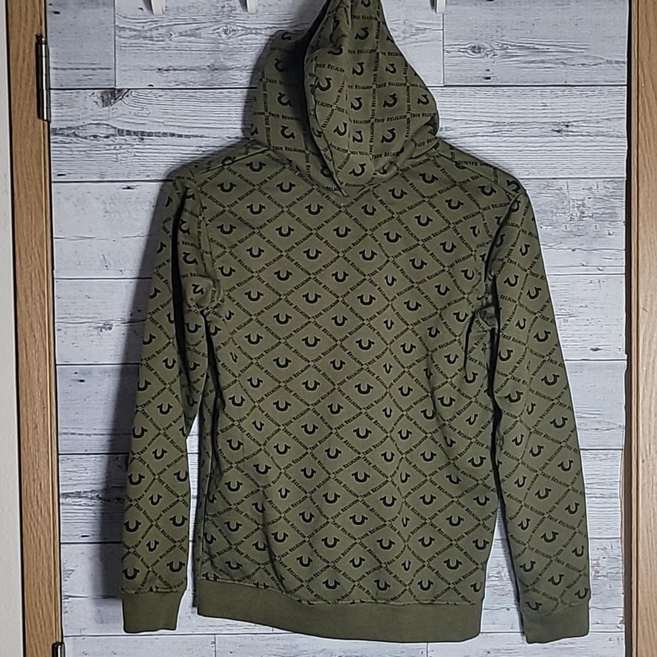 Olive green true religion hoodie deals