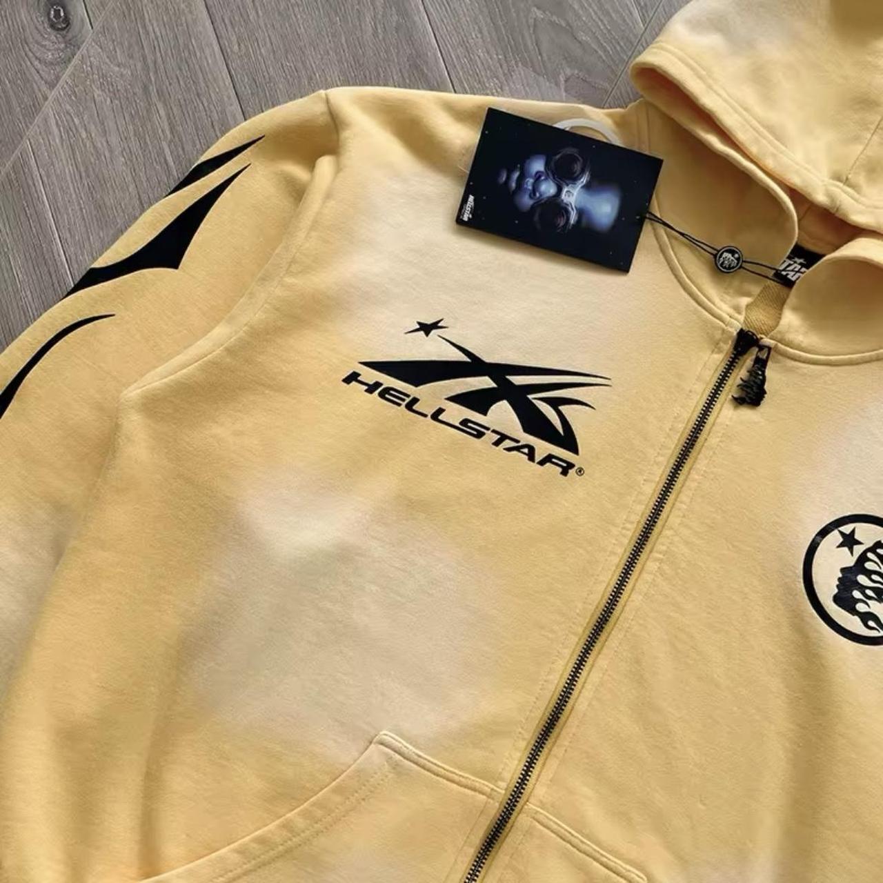 Yellow Hellstar zipup QR code valid tags included | Depop