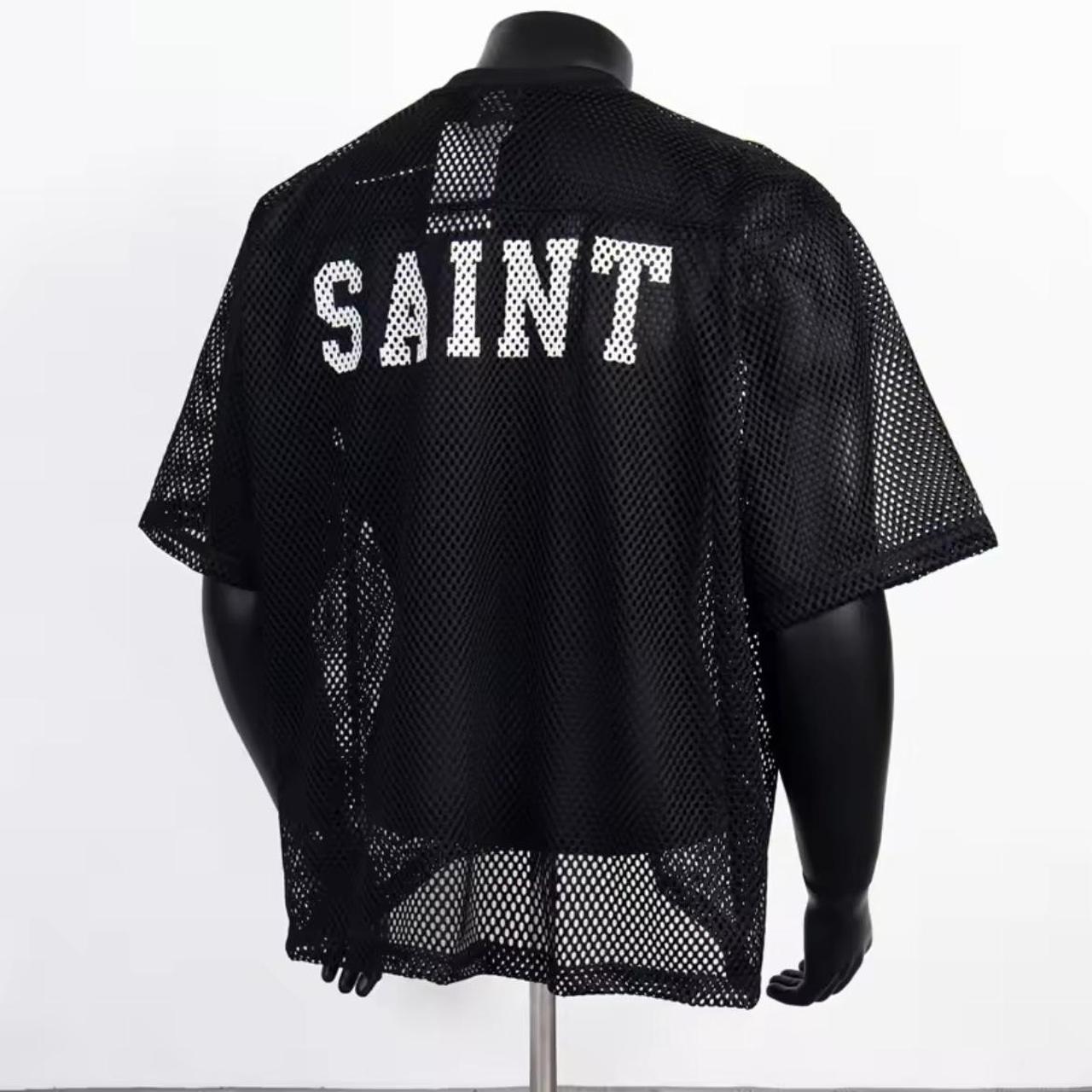 トップス SAINT MICHAEL 24AW SOCCER SHIRT BLACK 新品 SAINT MICHAEL 24AW SOCCER SHIRT BLACK