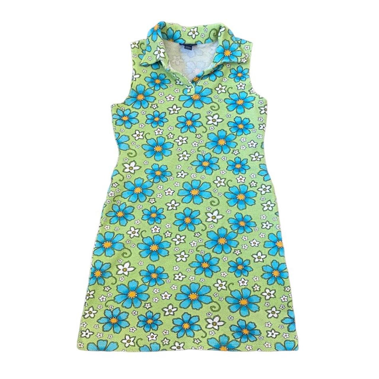 cutest limited too flower dress. mini dress! green... - Depop