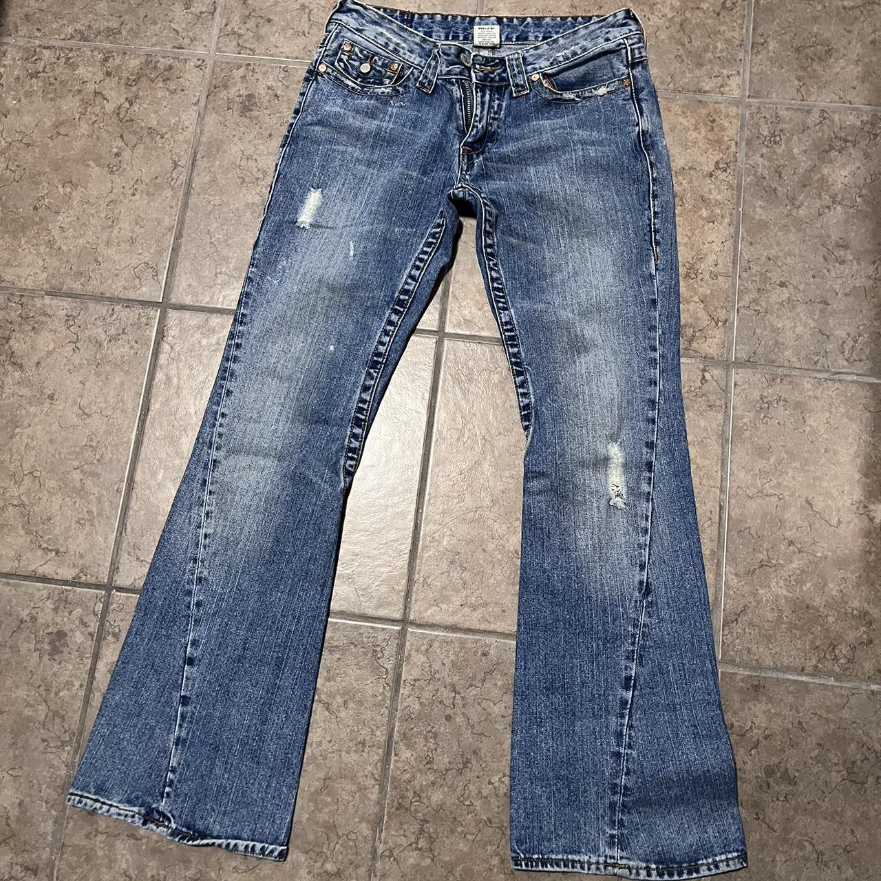 True Religions With cool stitching... - Depop