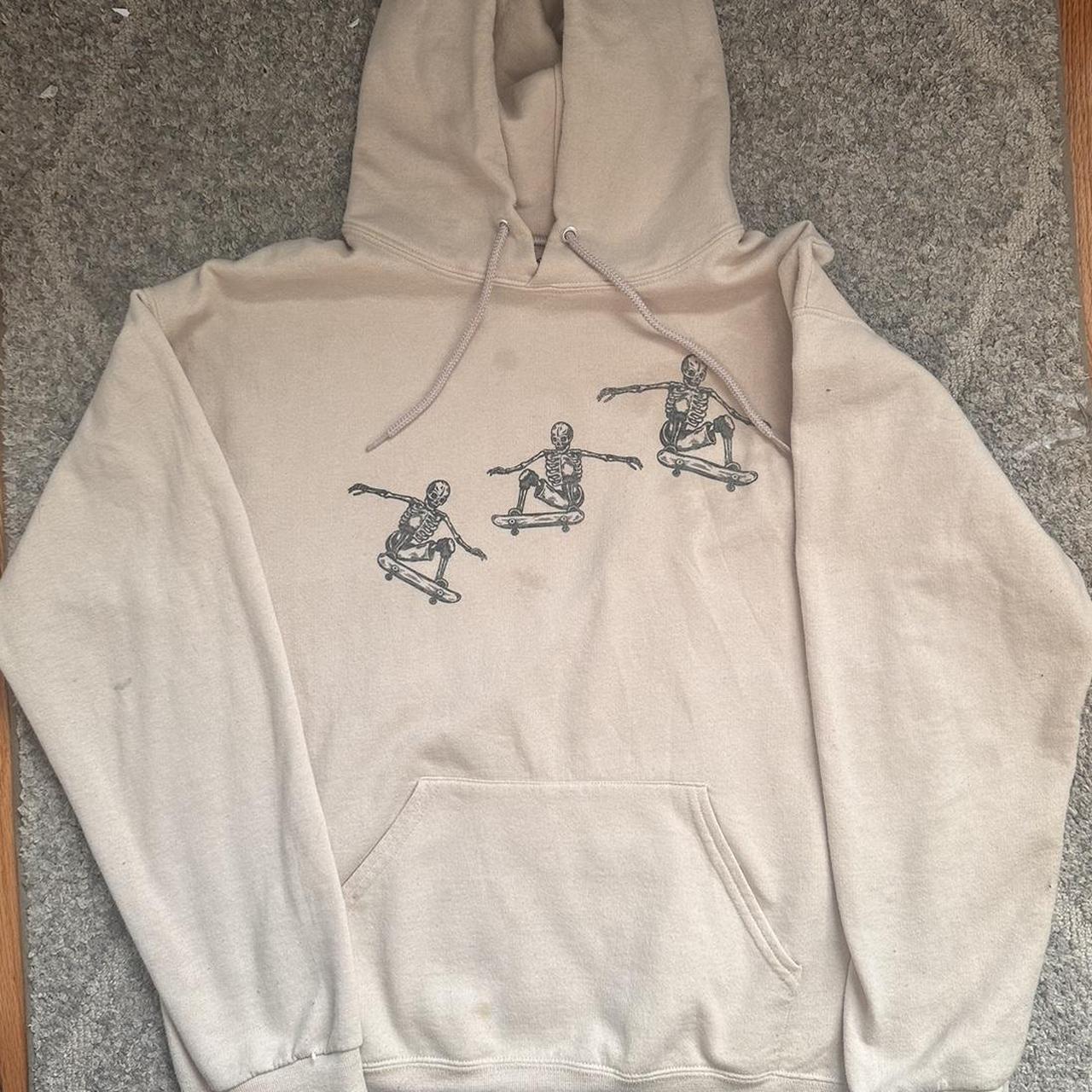 skeleton skating hoodie Depop