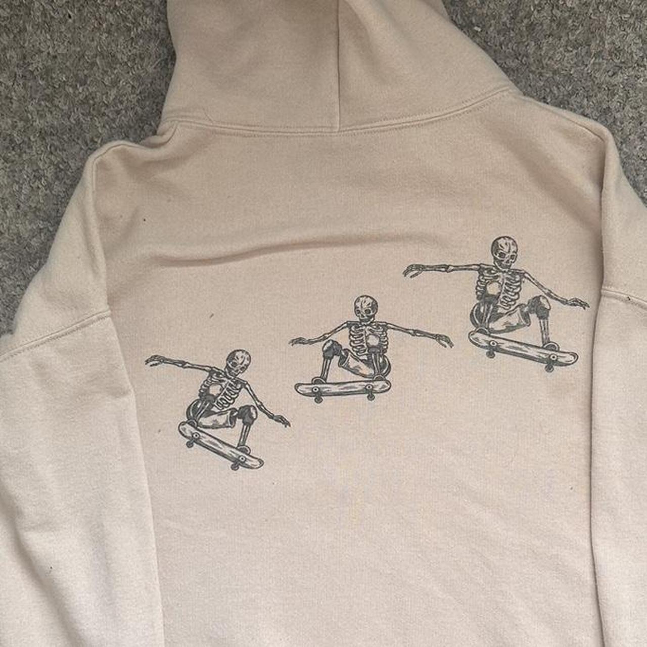 skeleton skating hoodie Depop