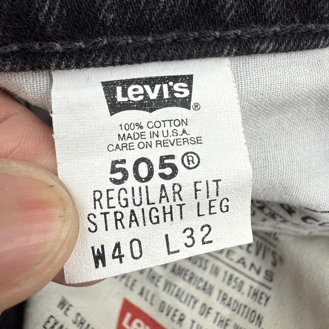 Levi's Men's Jeans - Black - 40" – Vintage Men's … - image 3