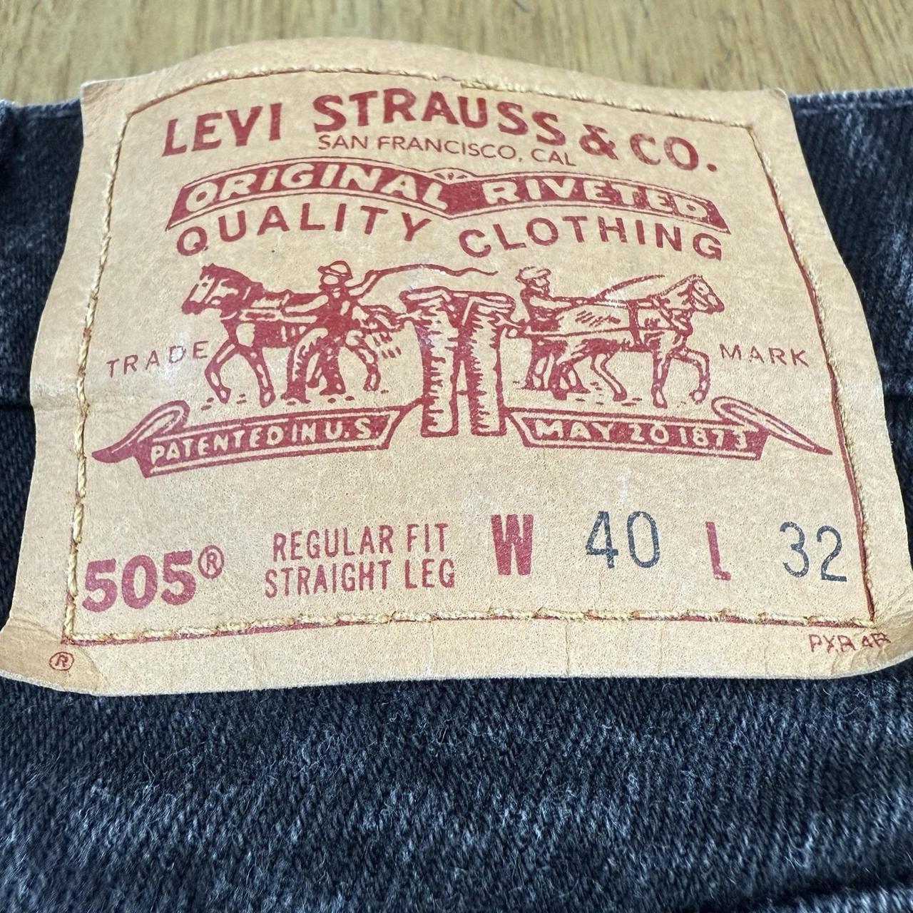 Levi's Men's Jeans - Black - 40" – Vintage Men's … - image 2
