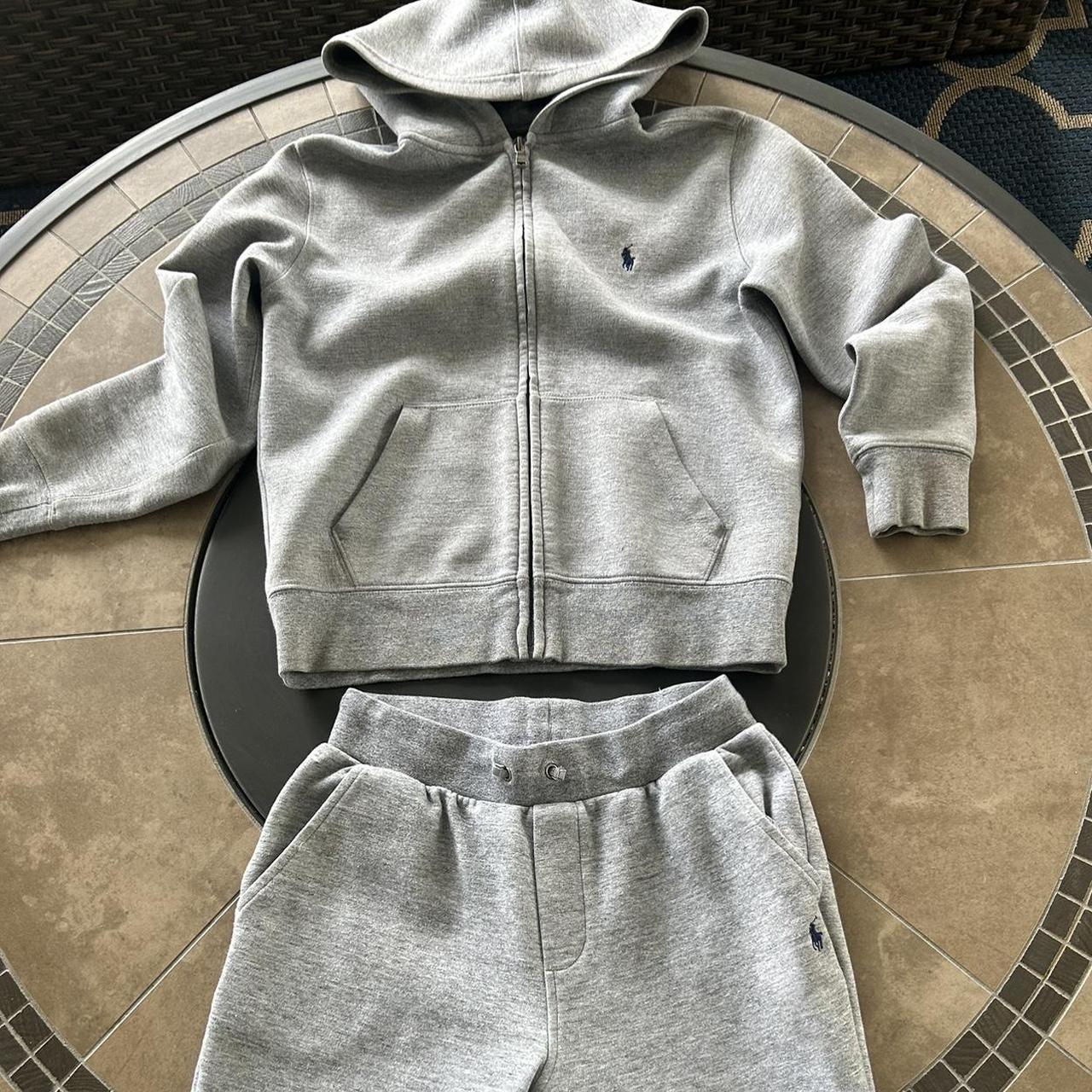 MATCHING GREY POLO RAULPH LAUREN TRACK SUIT BOTH... - Depop