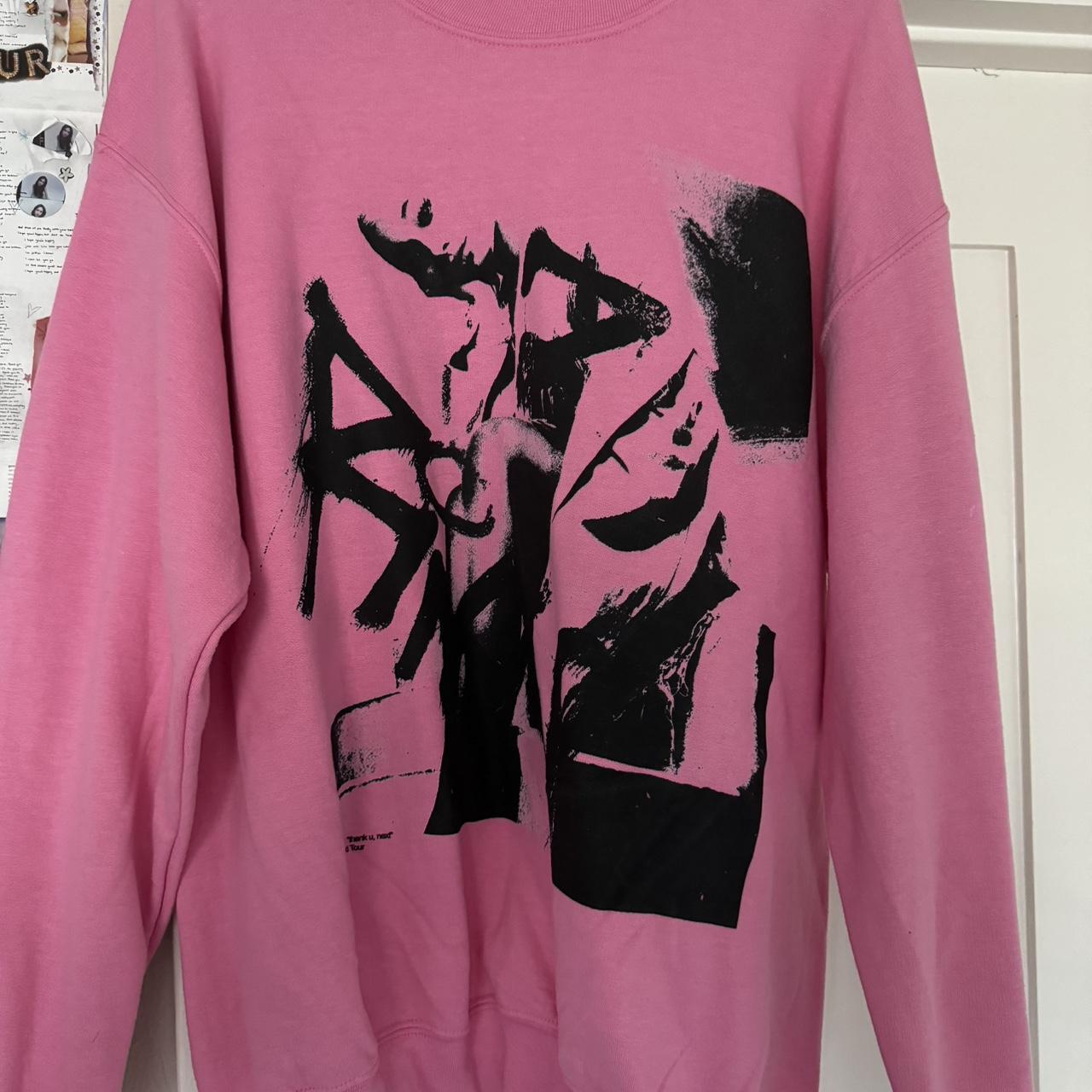 Ariana Grande SWT Pink 7 rings crewneck new and. Depop