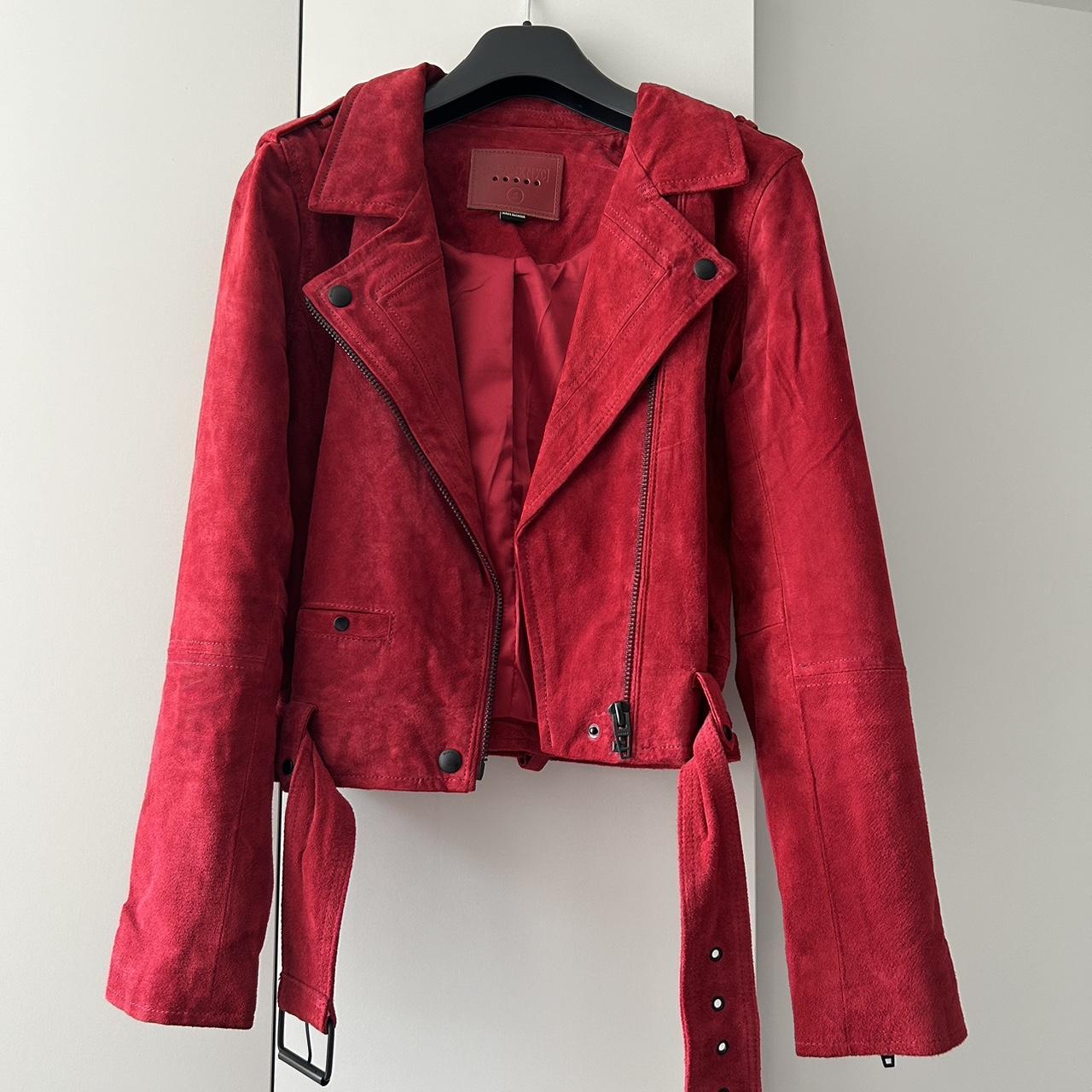 Blank nyc red suede jacket hotsell