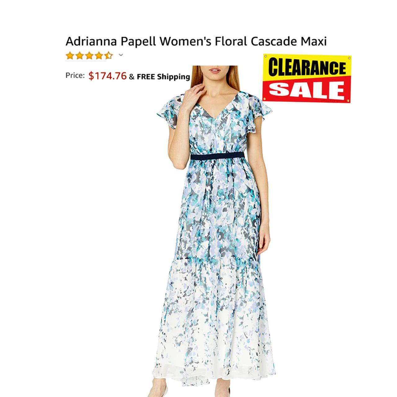 Adrianna Papell Floral Cascade Maxi Floral cascade Depop