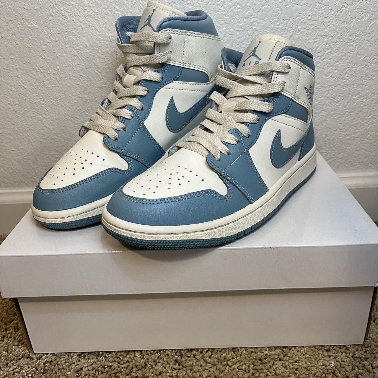 Jordan 1 Mid White University Blue buy Women’s Size 8.5 with box