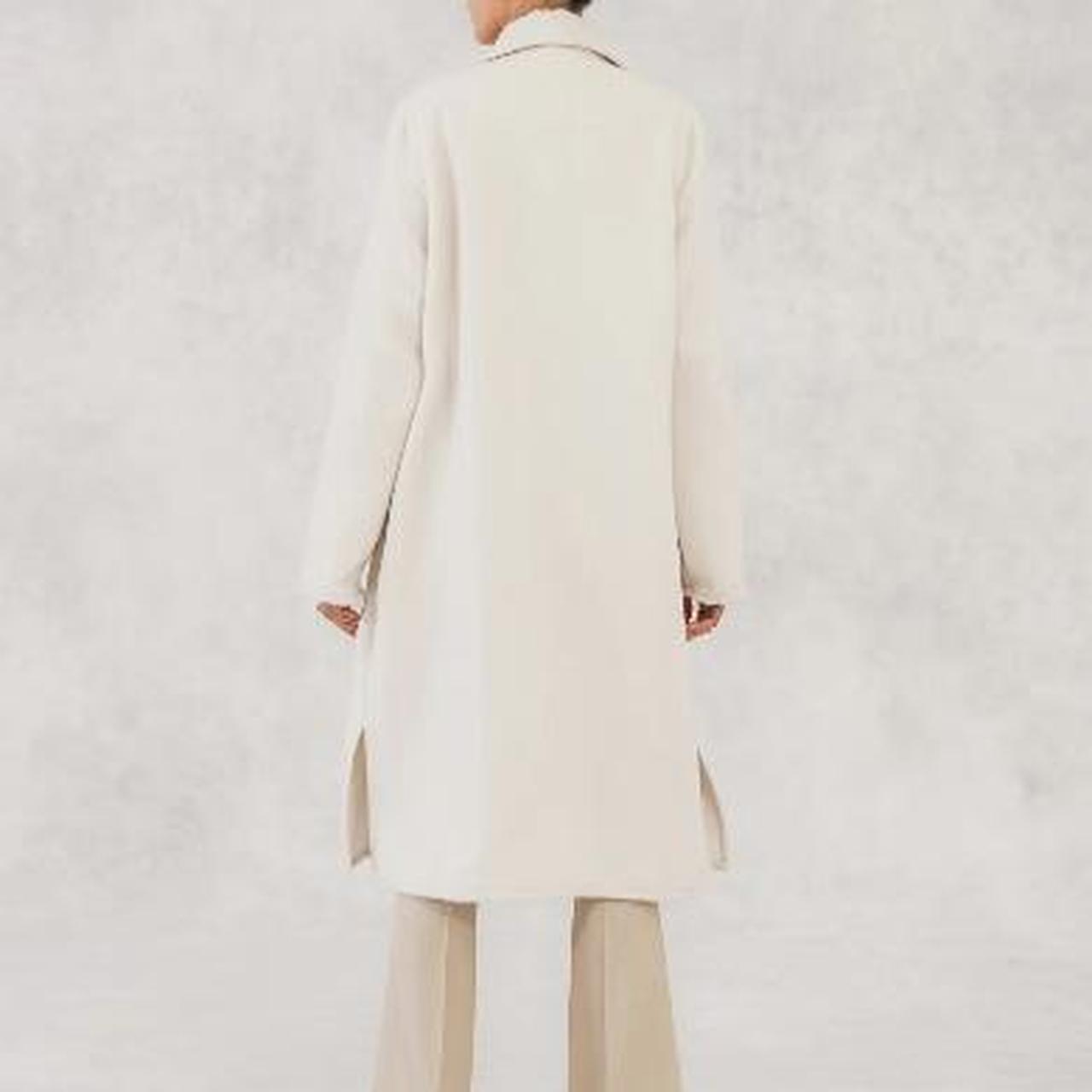 Off white two button wool overcoat Size medium, | Depop