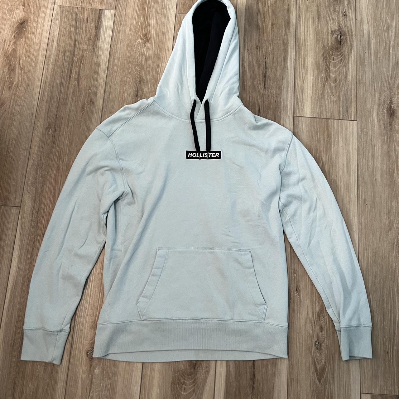 Hollister light blue hoodie size Medium Depop