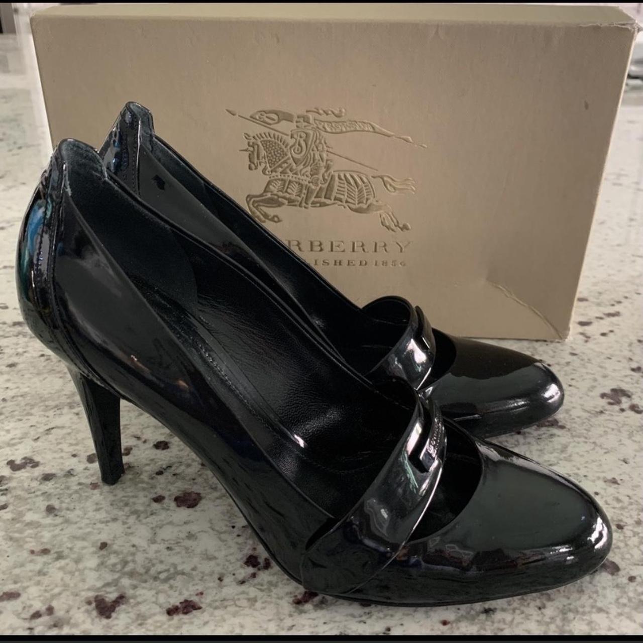 Burberry Black buying Leather Heels