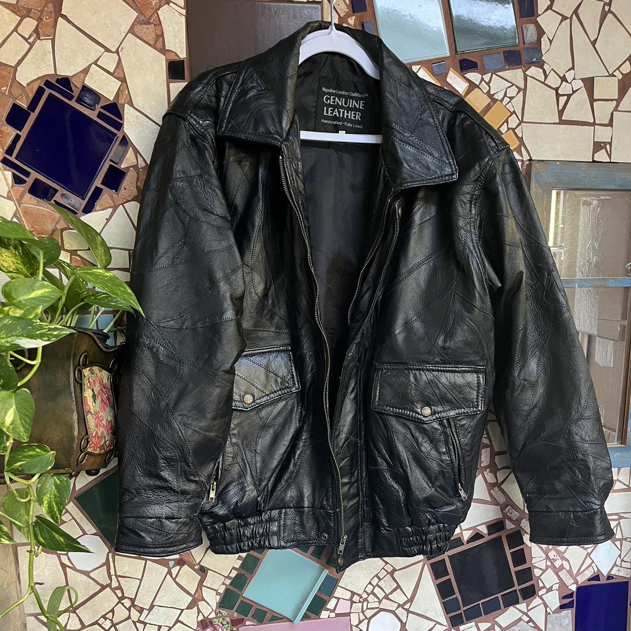 Napoline leather outfitters Genuine leather bomber. Depop