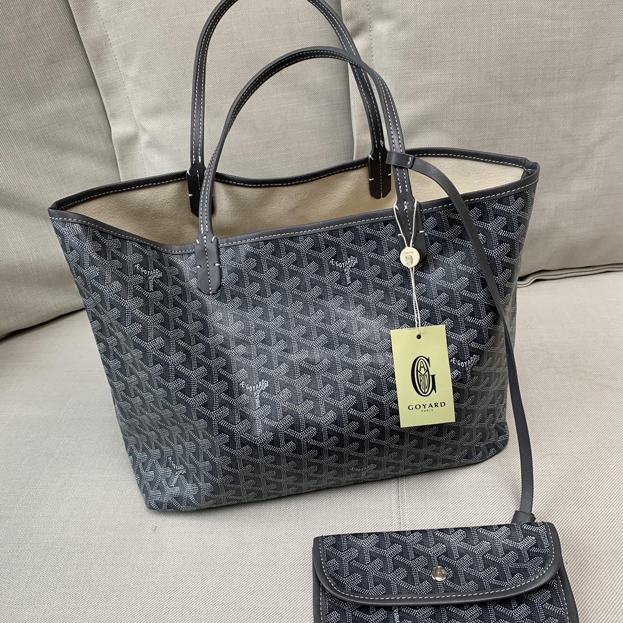 Goyard Tote Handbag - Grey - Depop