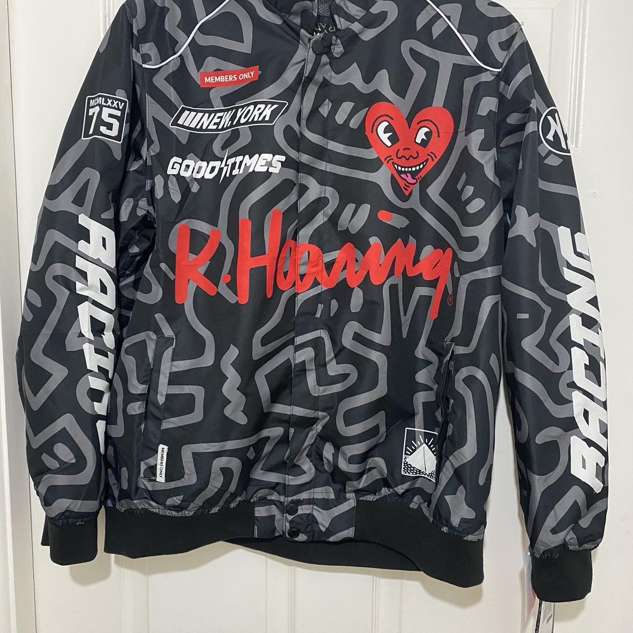 MENS KEITH HARING X MEMBERS ONLY BLACK RACING | Depop