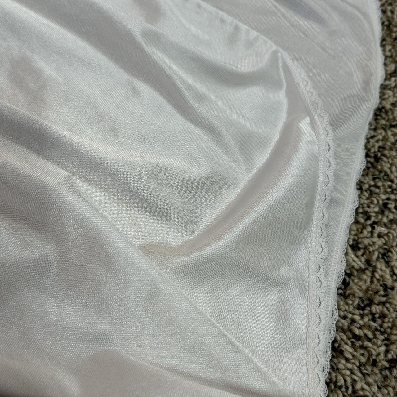 Vintage Women's Skirt - White - XS – White slip s… - image 5