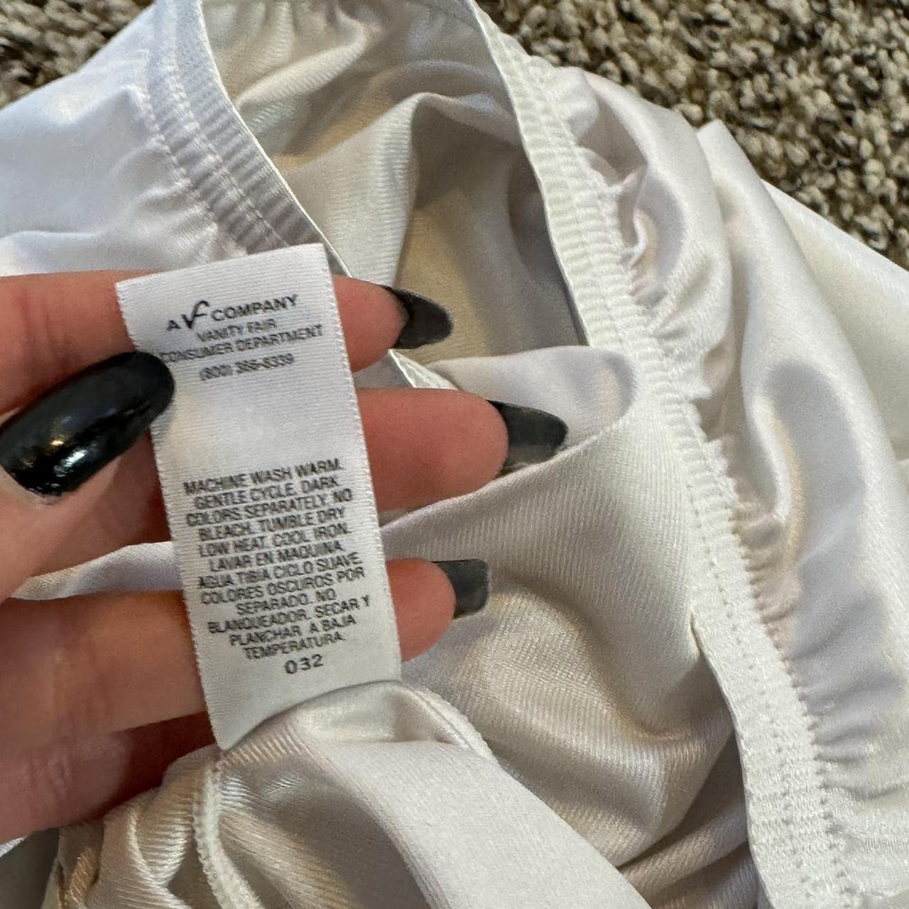 Vintage Women's Skirt - White - XS – White slip s… - image 7