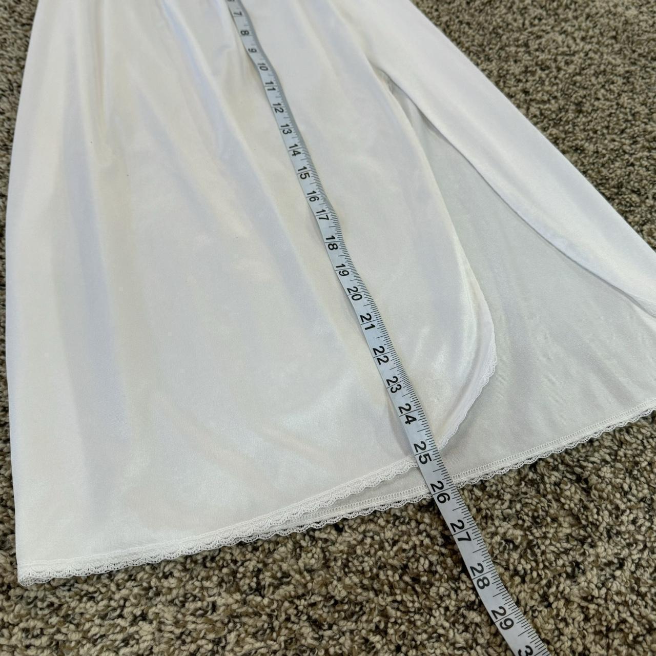 Vintage Women's Skirt - White - XS – White slip s… - image 6
