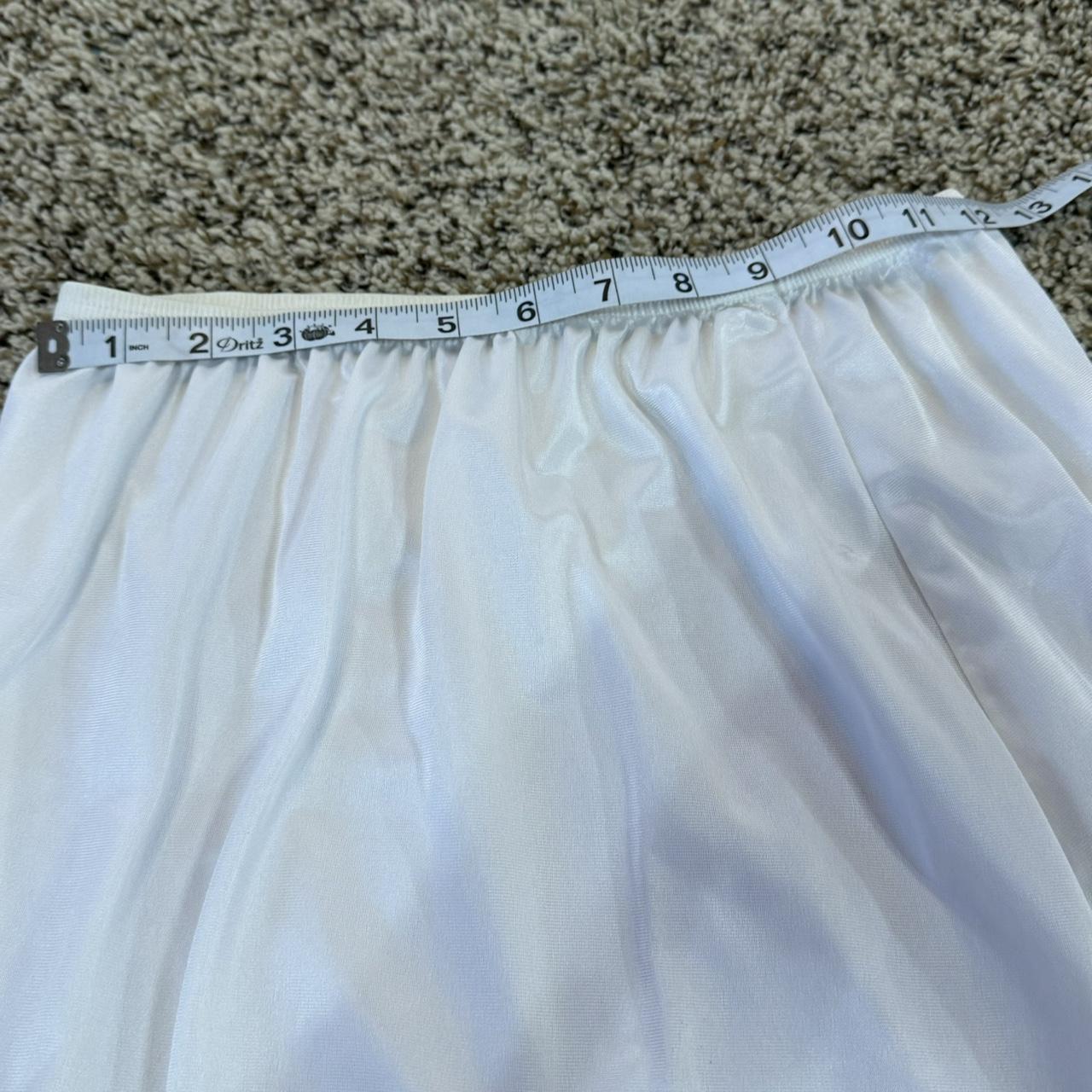 Vintage Women's Skirt - White - XS – White slip s… - image 7