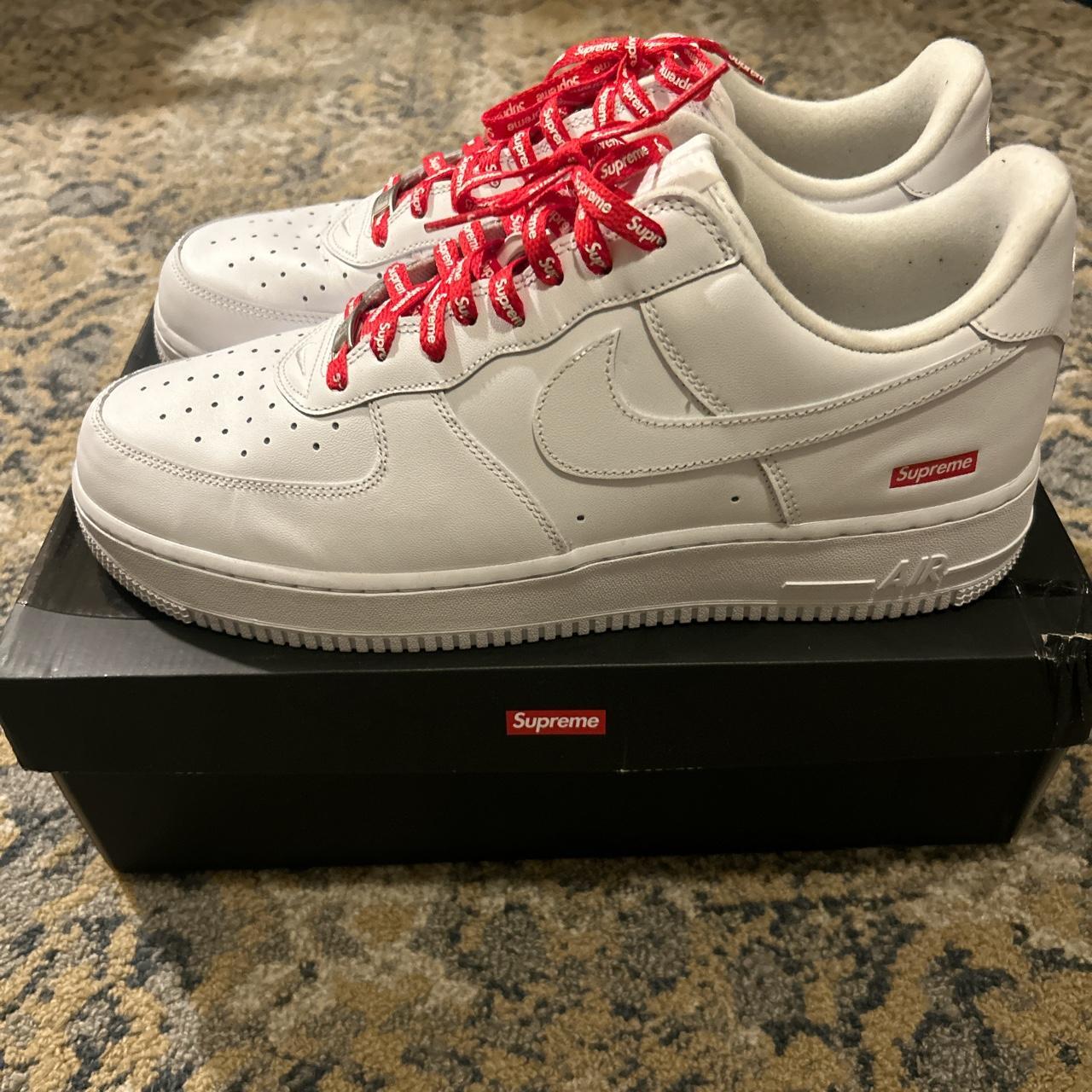 Supreme Box Logo Air Force 1/Size M12.5/GOAT... - Depop