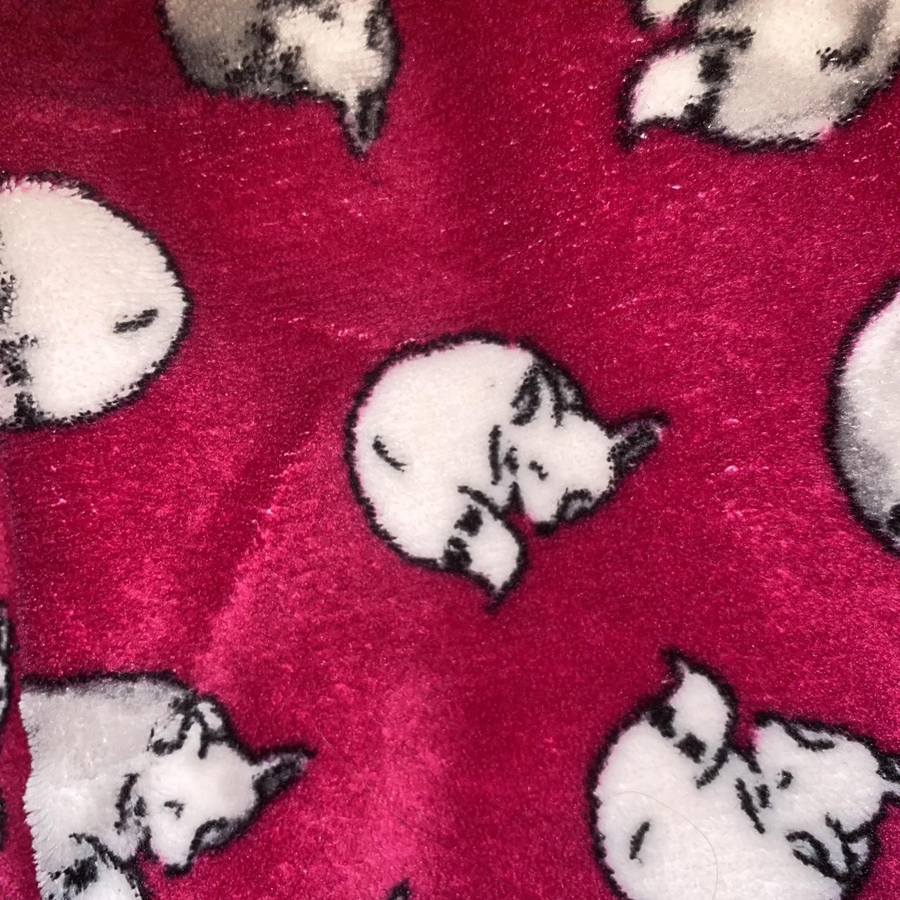 Pink and white sleeping fox pajama pants. Thought... - Depop