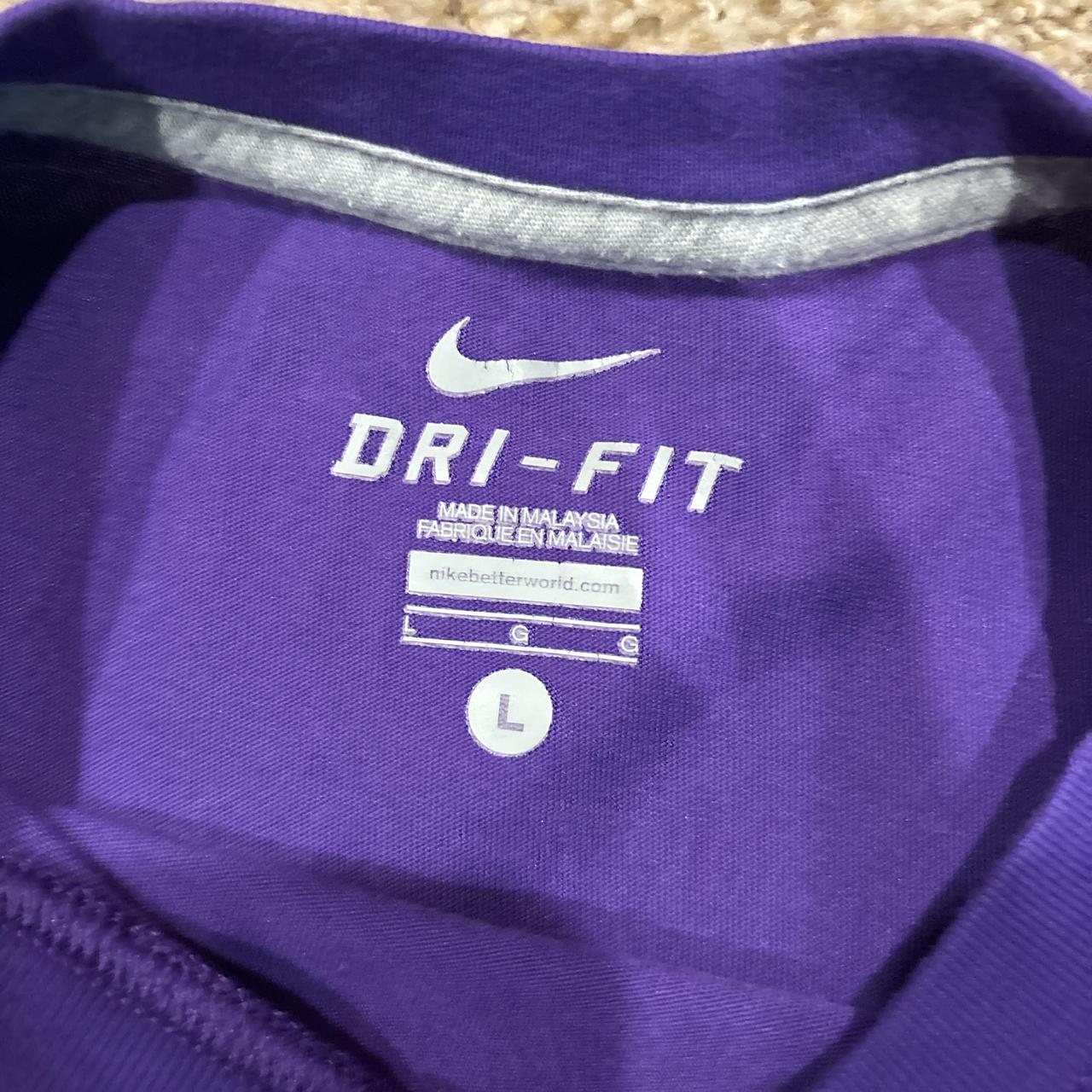 mens purple dri fit shirt