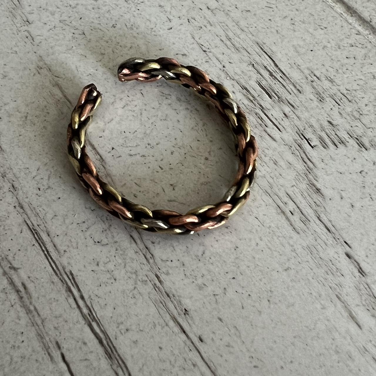 Women's Ring - Gold/Multi – Multicoloured braided… - image 4