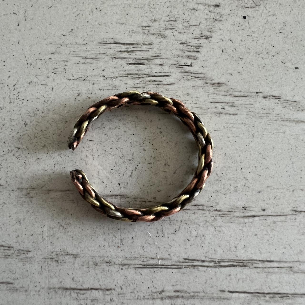 Women's Ring - Gold/Multi – Multicoloured braided… - image 3