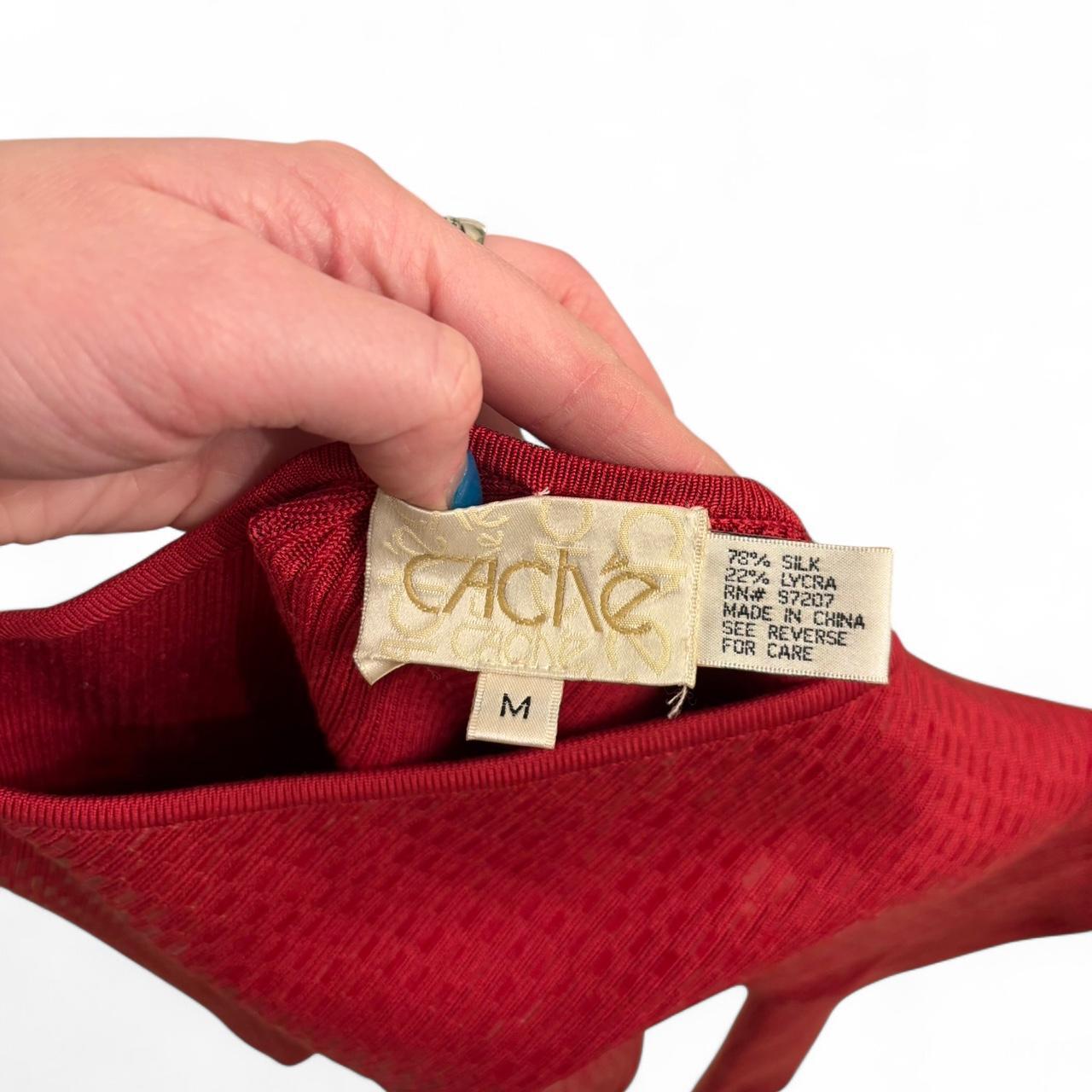 Cache Women's Top - Red - M – Y2K Caché red one s… - image 3