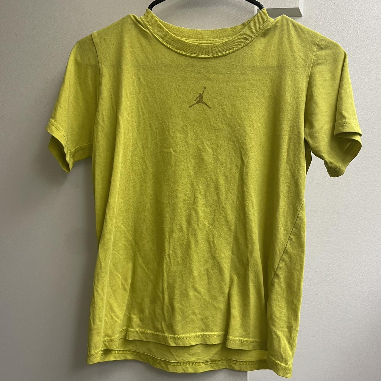 Jordan Women's Yellow Tshirt Depop