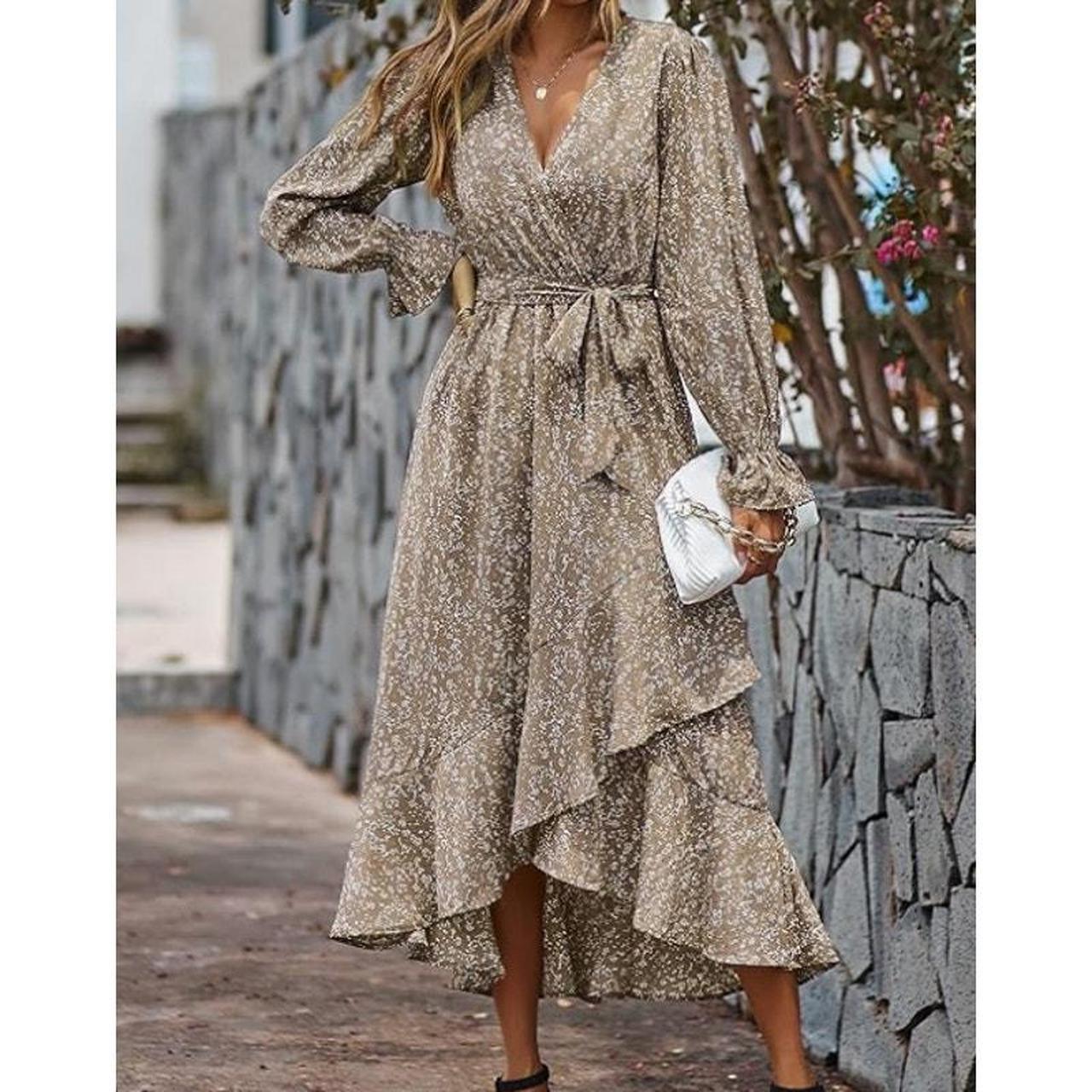 Casual wrap maxi dress hotsell