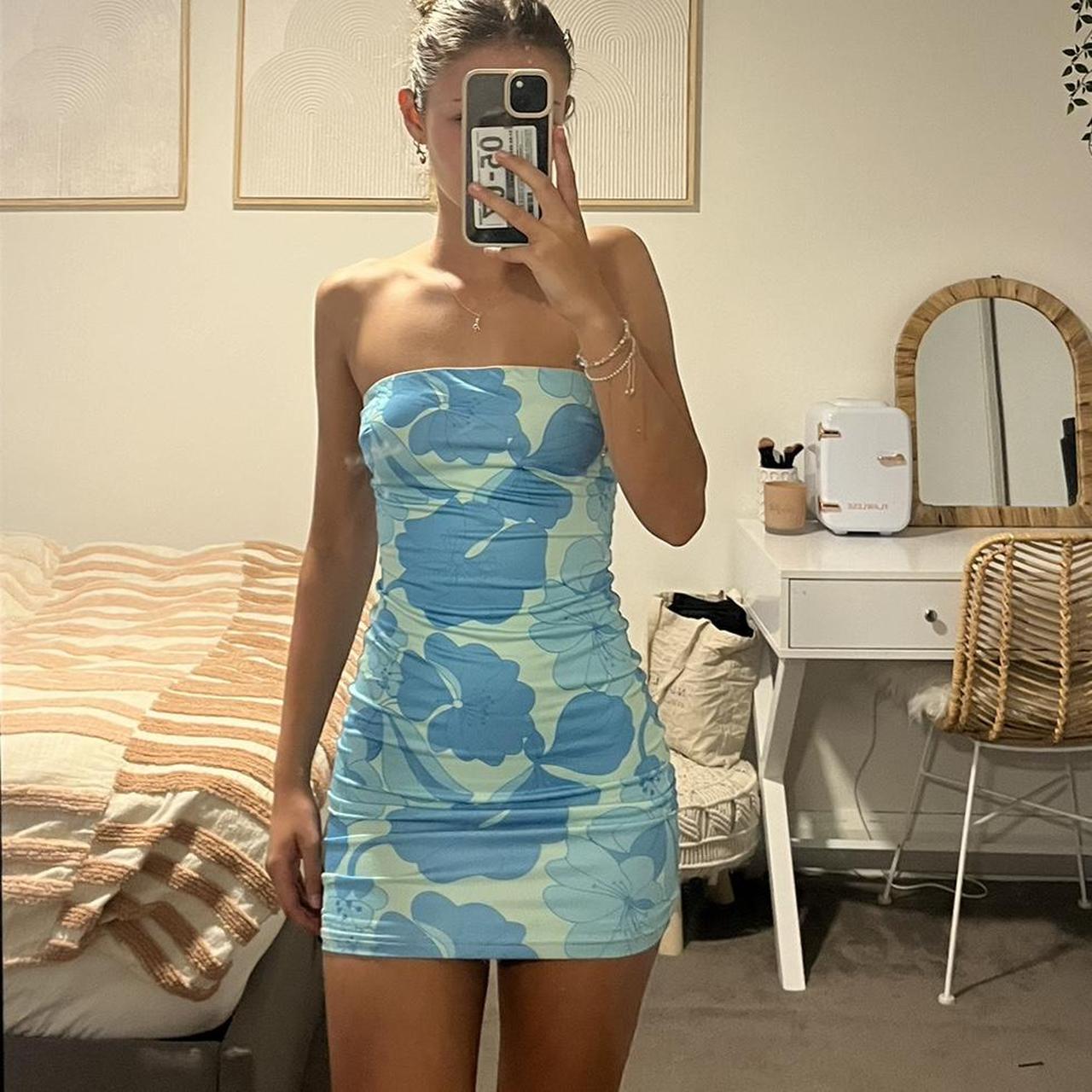 City beach Ava and ever blue floral mini dress . Depop