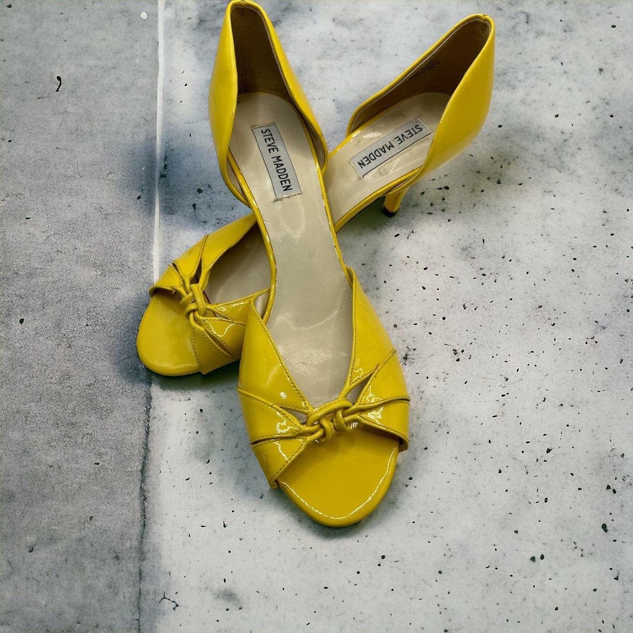 Details Steve Madden Yellow Pumps Heels Size 10 M