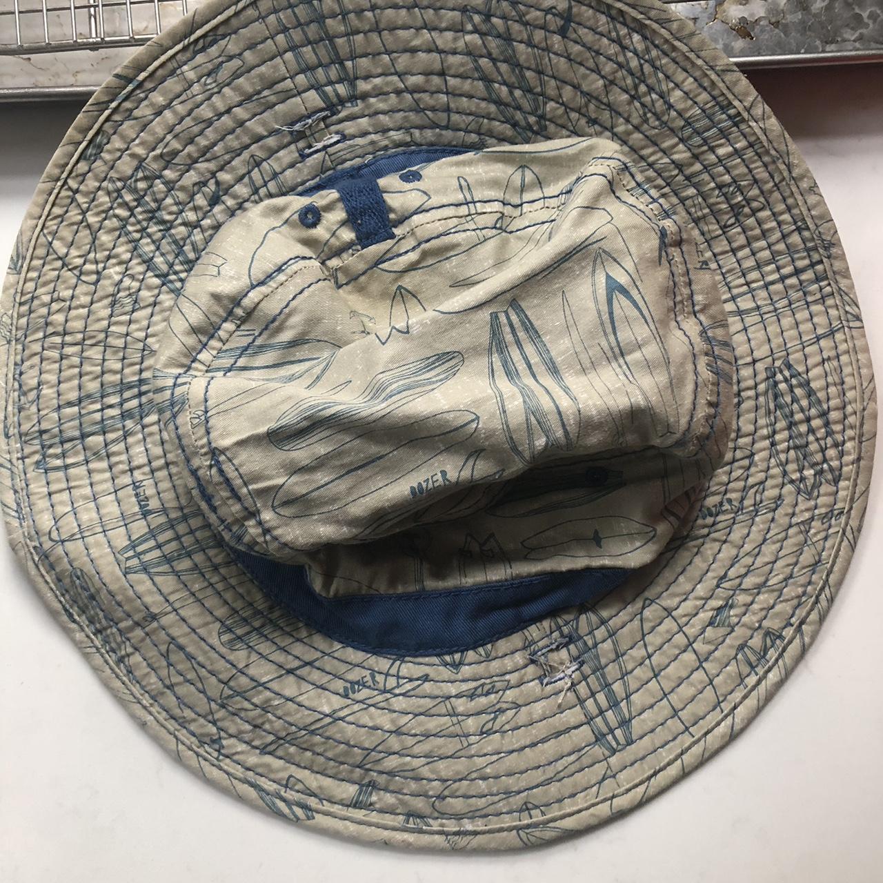 Dozer kids Cream and blue bucket hat like new. Depop