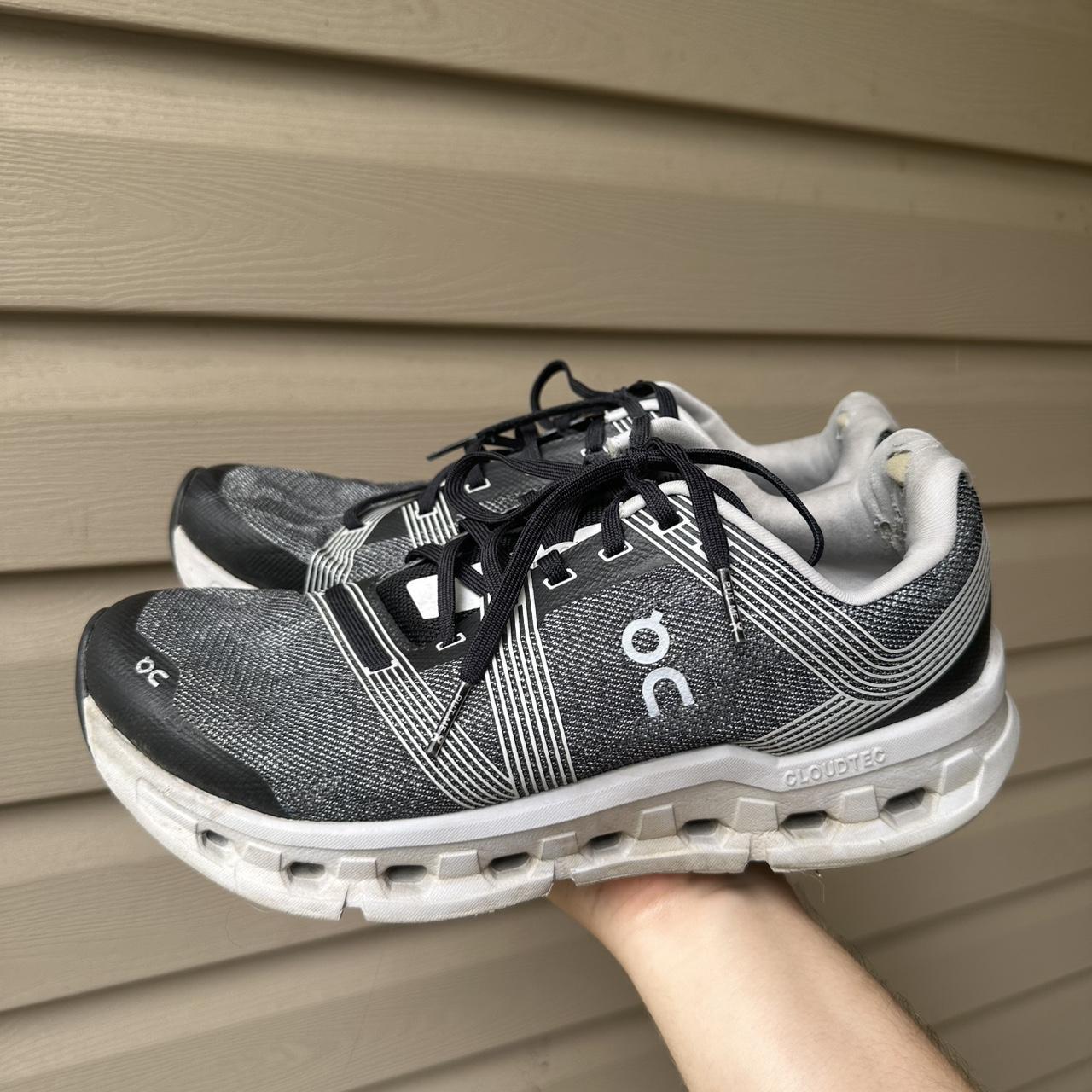 Black and gray On Cloud running shoes Depop