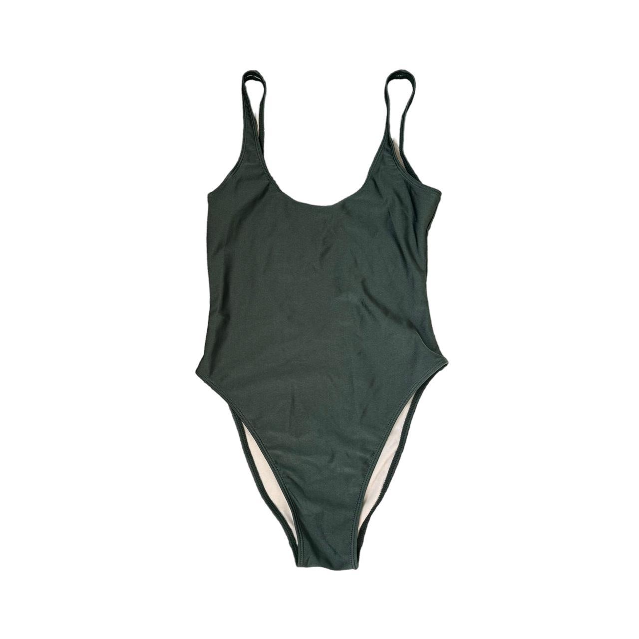 Dixperfect forest green high cut one piece swimsuit