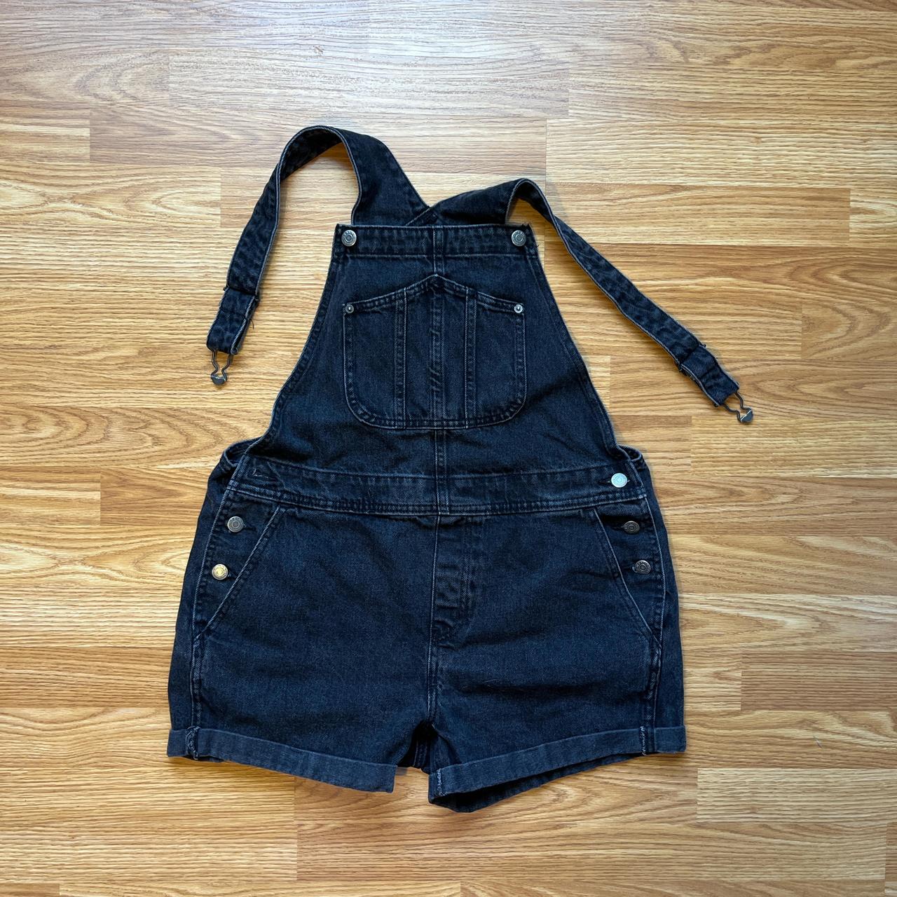 Old Navy Black denim short overalls, Women’s,