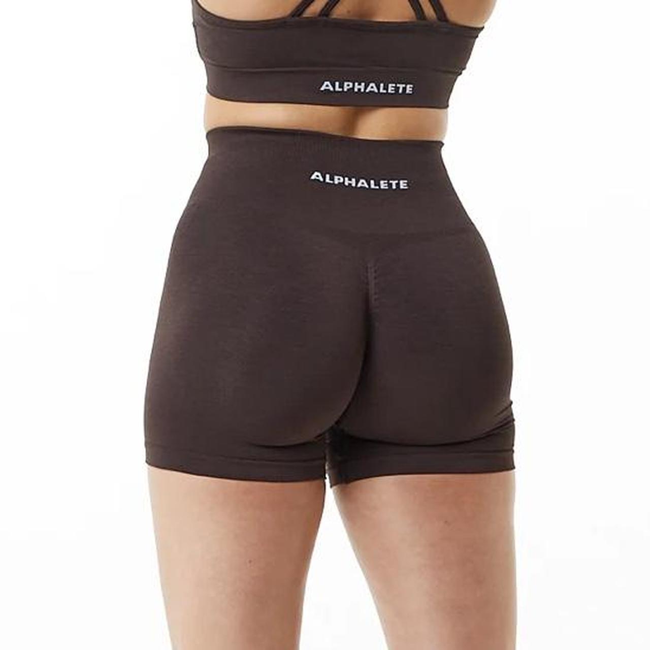 Alphalete Amplify leggings in dark brown / chocolate - Depop