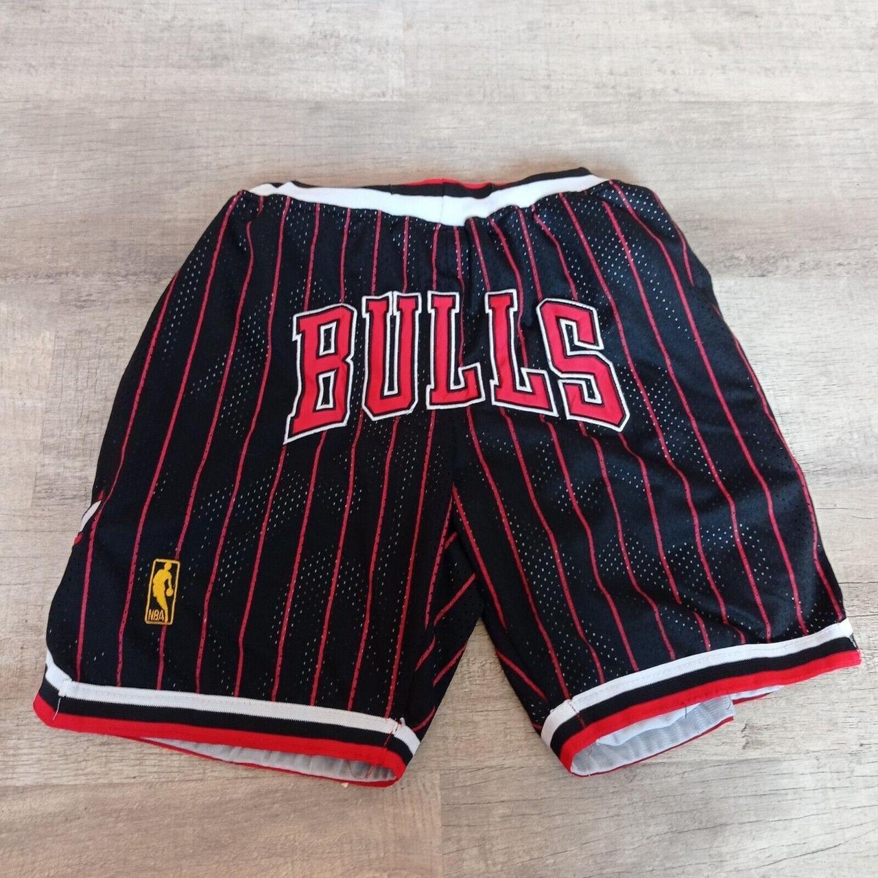 Chicago Bulls Shorts Mens S Black Pinstripe Just. Depop