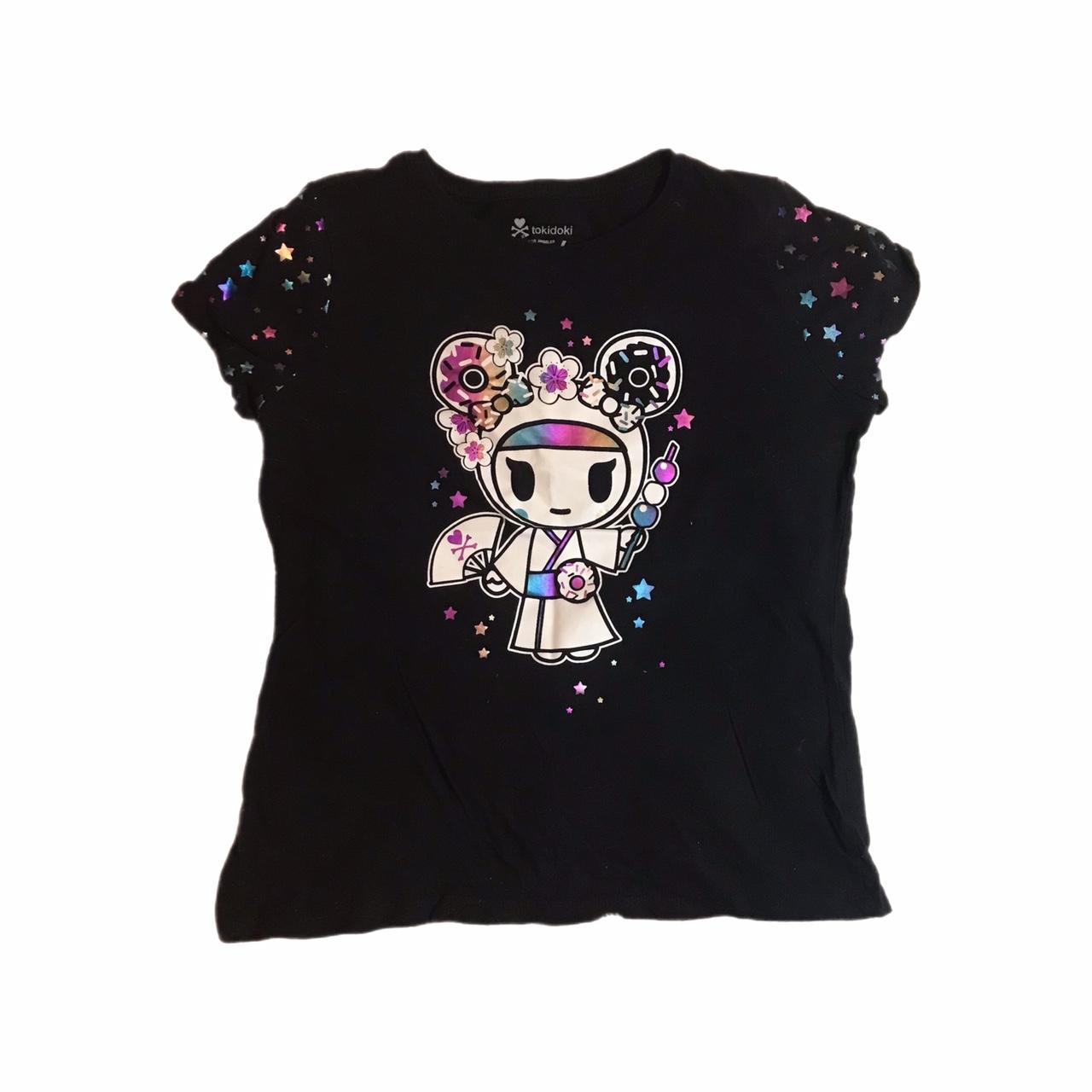 TokiDoki Women’s Shirt Sparkle Geisha Donutella... - Depop