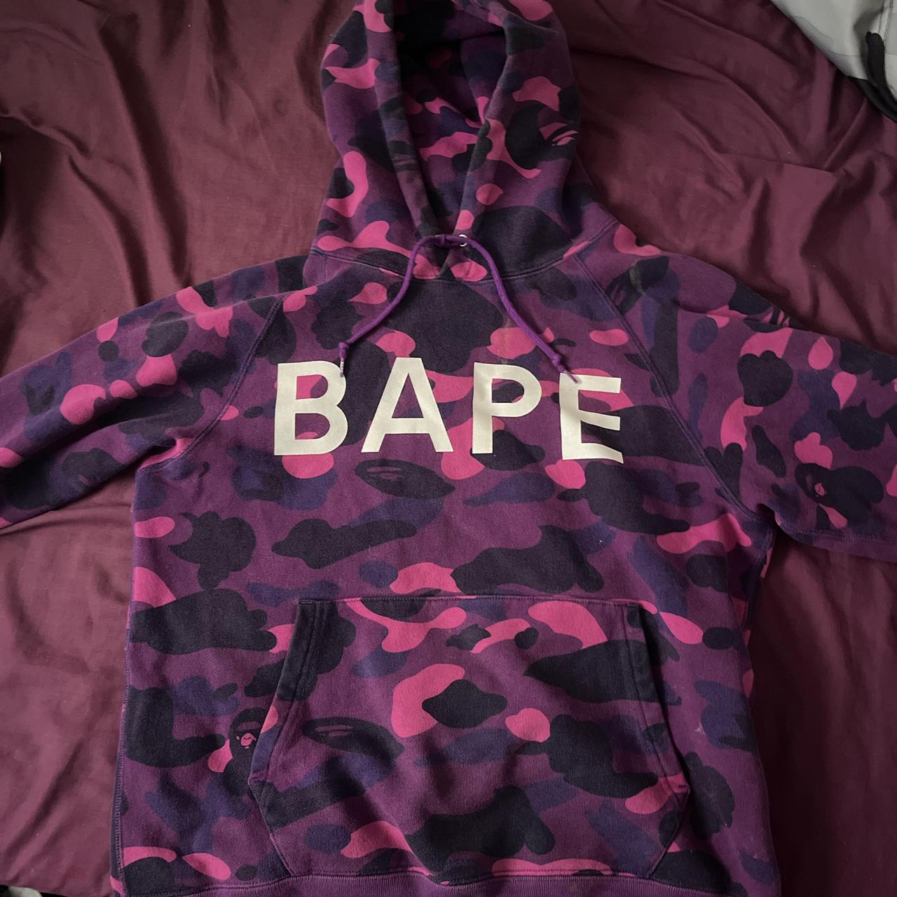 purple bape hoodie stockx