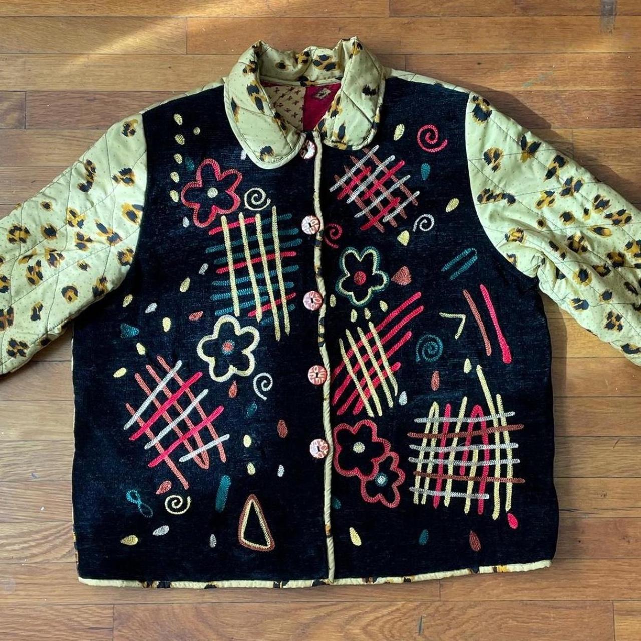 Women's Jacket - Multi - M – Quilted patchwork ja… - image 3