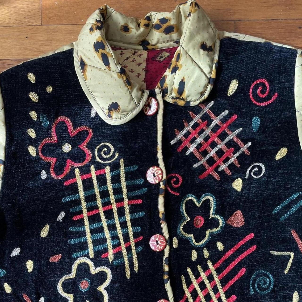 Women's Jacket - Multi - M – Quilted patchwork ja… - image 4