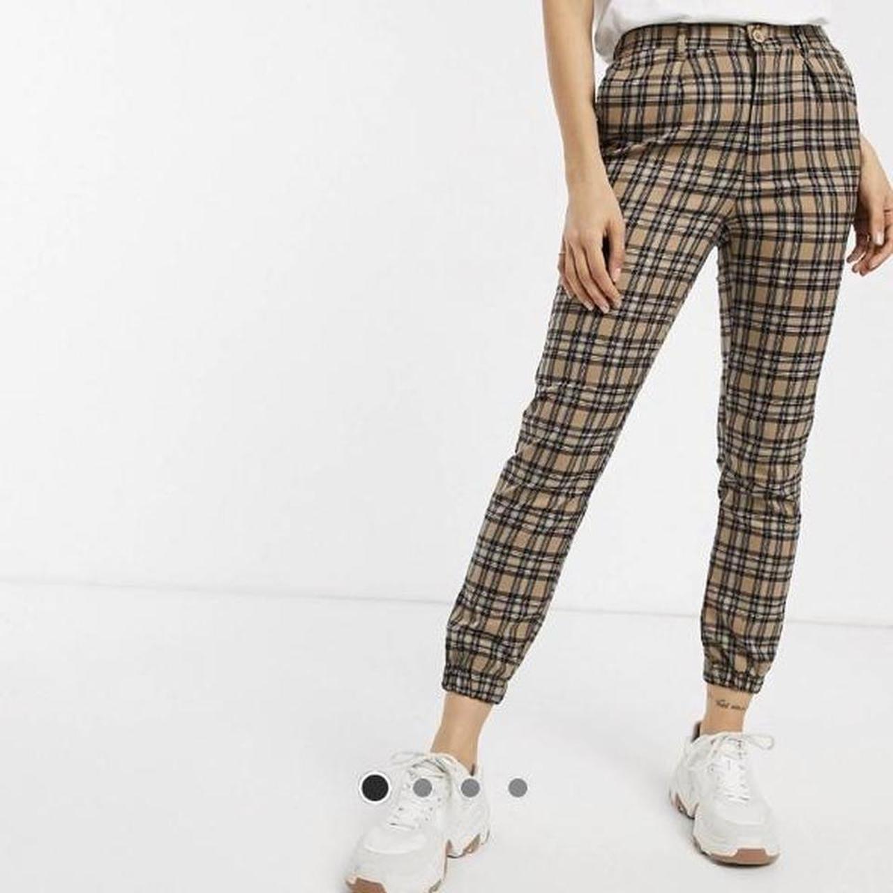 Check Trousers Pull And Bear Tartan Trousers Tartan Checked Cuffed
