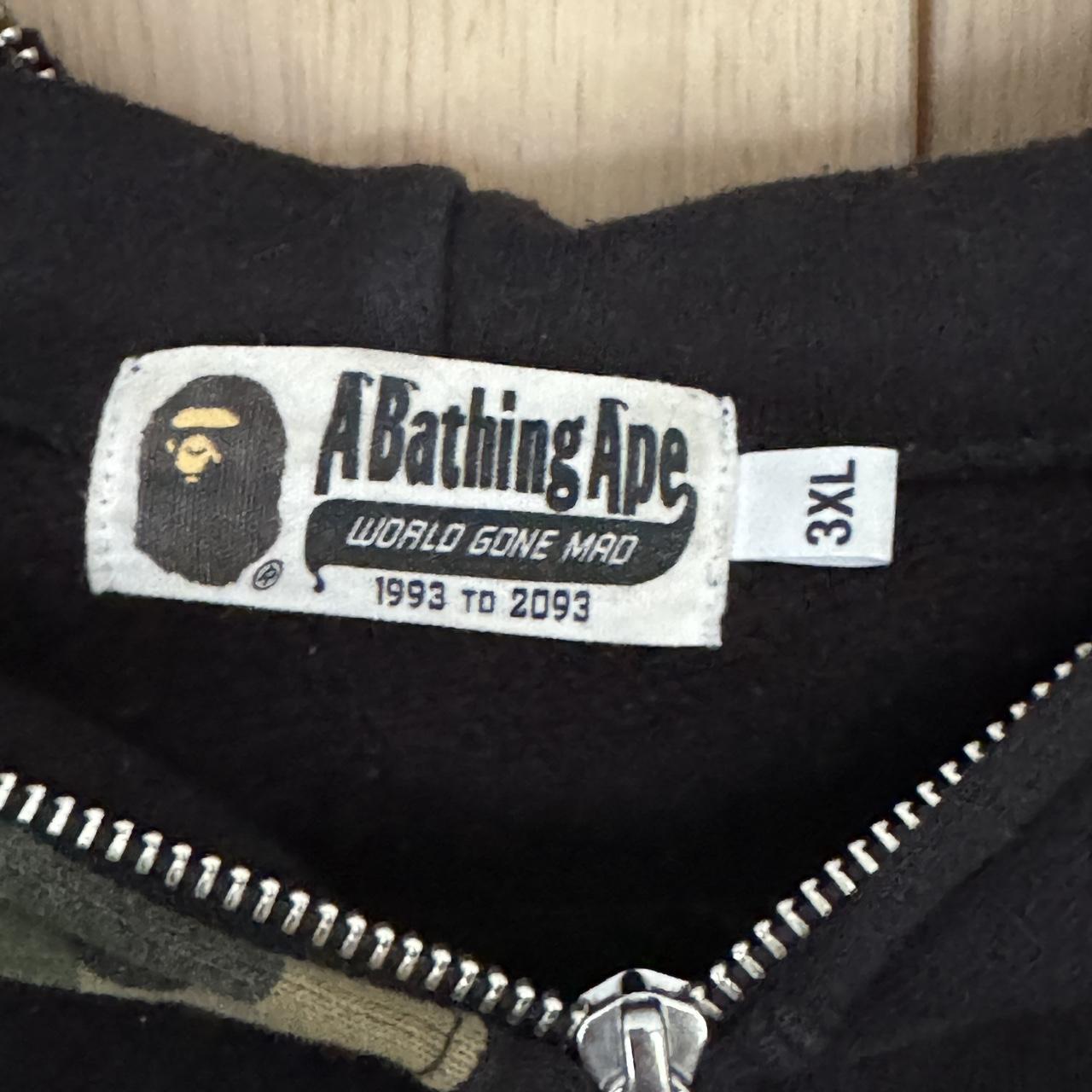 Bape hoodie sold L chest 23” ( label says XXL)