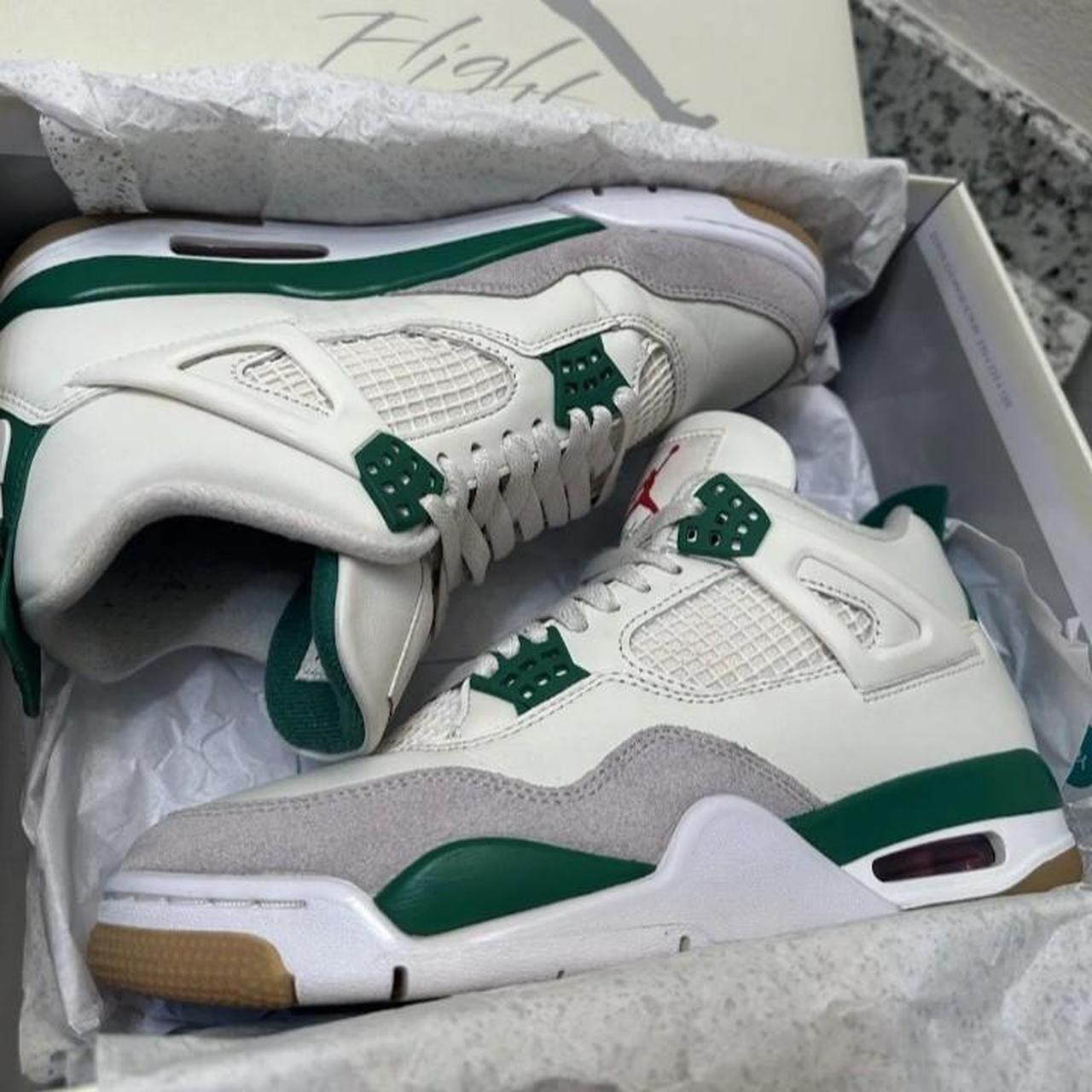 Jordan 4 Retro SP x Nike SB Mid Pine Green Brand New... - Depop