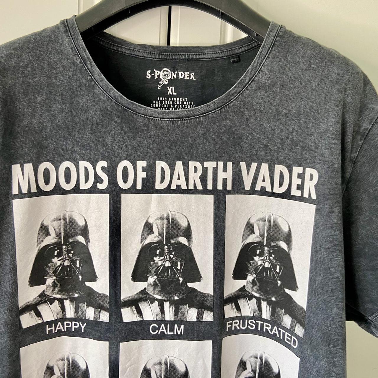 S Ponder T Shirt Moods Of Darth Vader Retro Depop