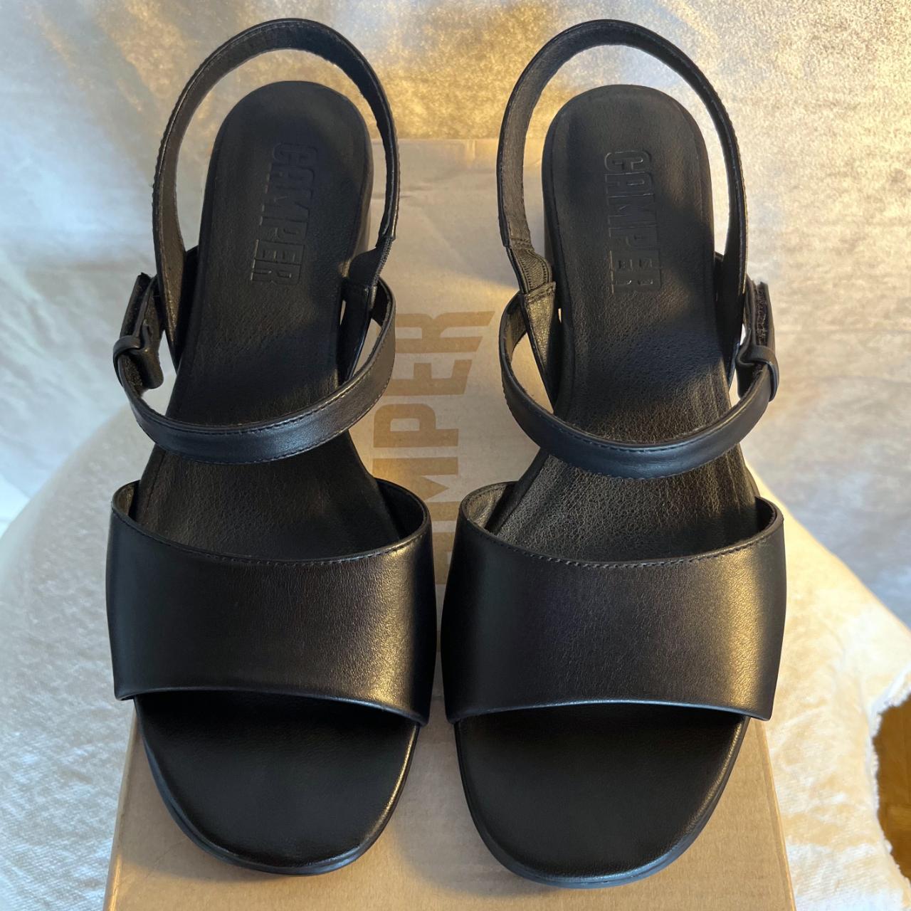 Camper Katie Black Strappy Sandal in size 38 EU/ 7.5... - Depop